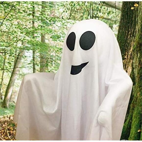 4 Pack Halloween Hanging Ghosts, 27.5" Cute Flying Ghost Decorations - Picture 5 of 8